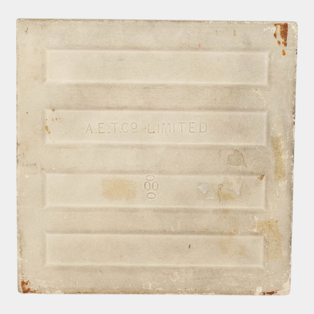 AETCO American Encaustic Tiling Company Brown Ceramic Watermill Pictorial Tile