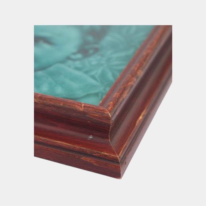 AETCO American Encaustic Tiling Company Green Framed Ceramic Portrait Tiles