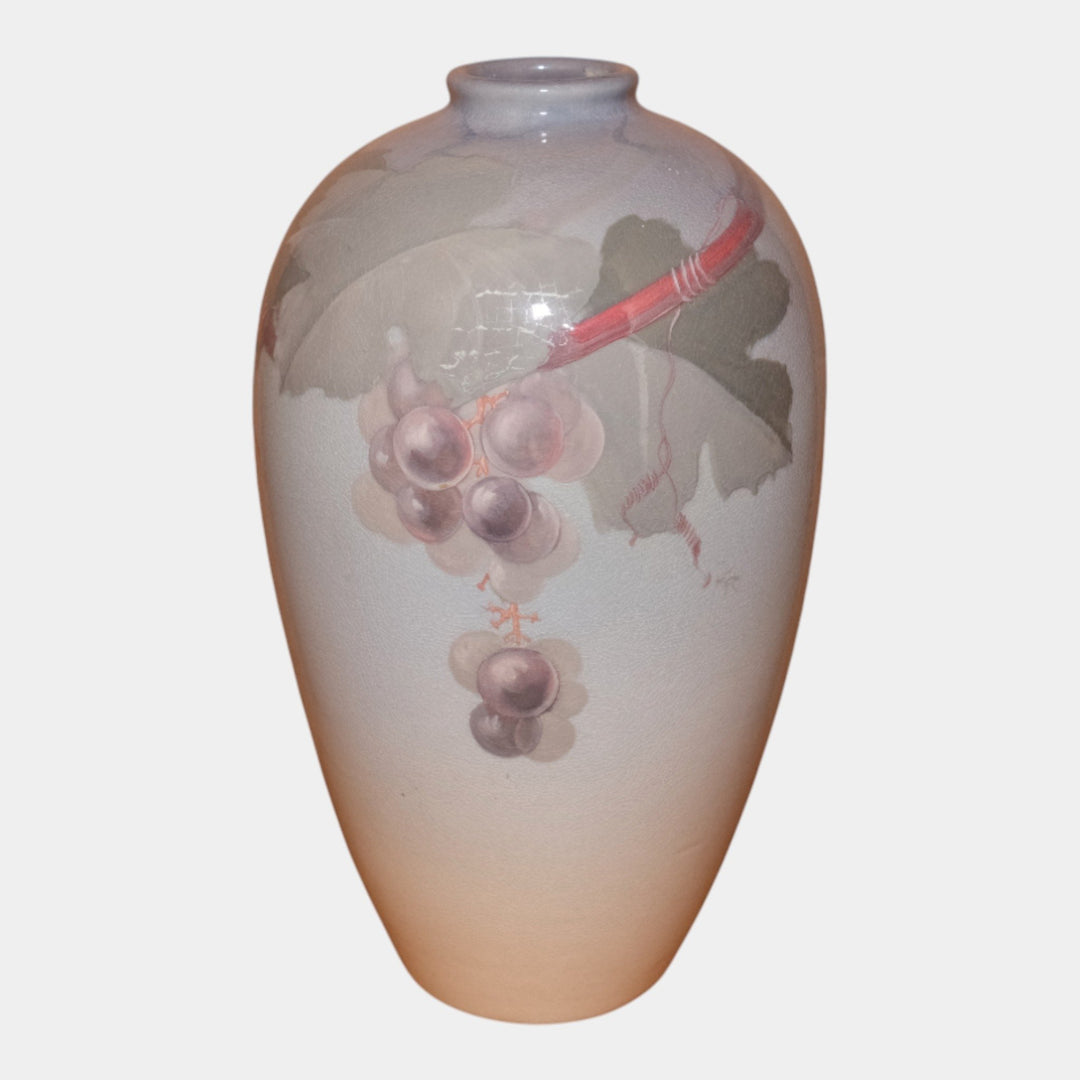 Weller Eocean Vintage Art Pottery Hand Painted Grape Vine Vase Roberts