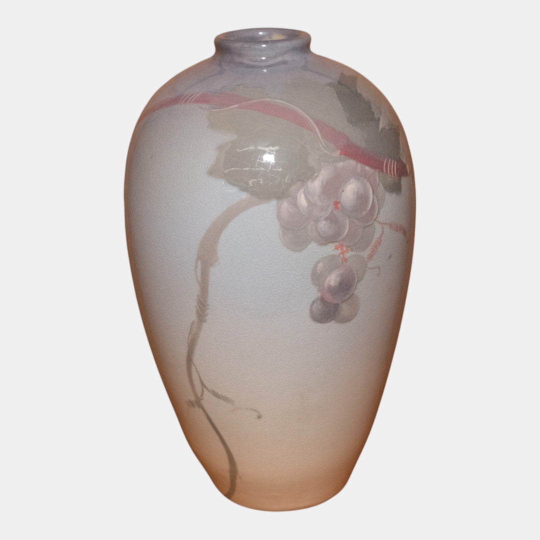 Weller Eocean Vintage Art Pottery Hand Painted Grape Vine Vase Roberts
