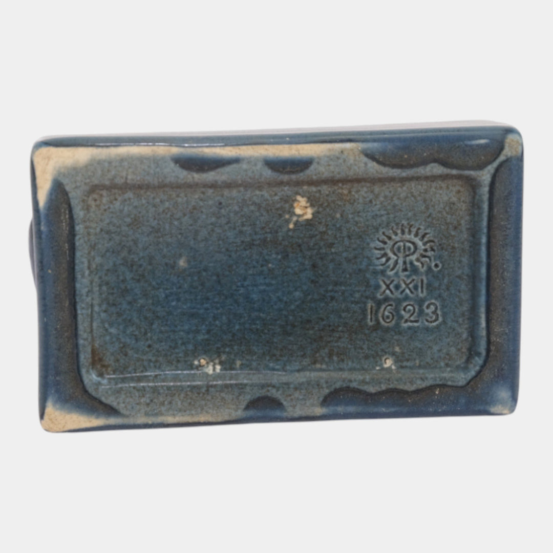 Rookwood 1921 Vintage Art Pottery Blue Rook Ceramic Paperweight Figurine 1623