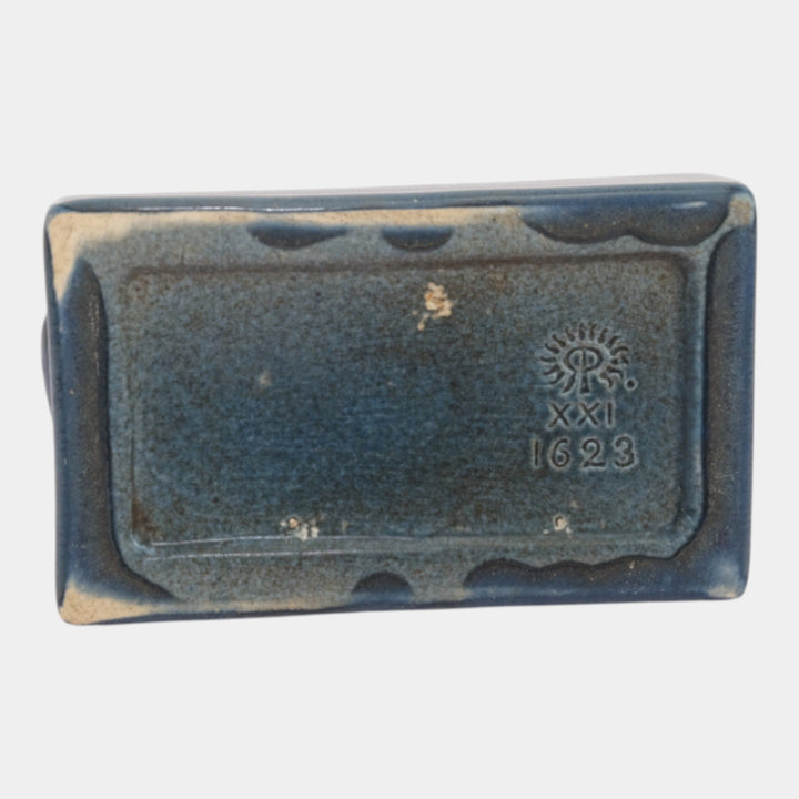 Rookwood 1921 Vintage Art Pottery Blue Rook Ceramic Paperweight Figurine 1623