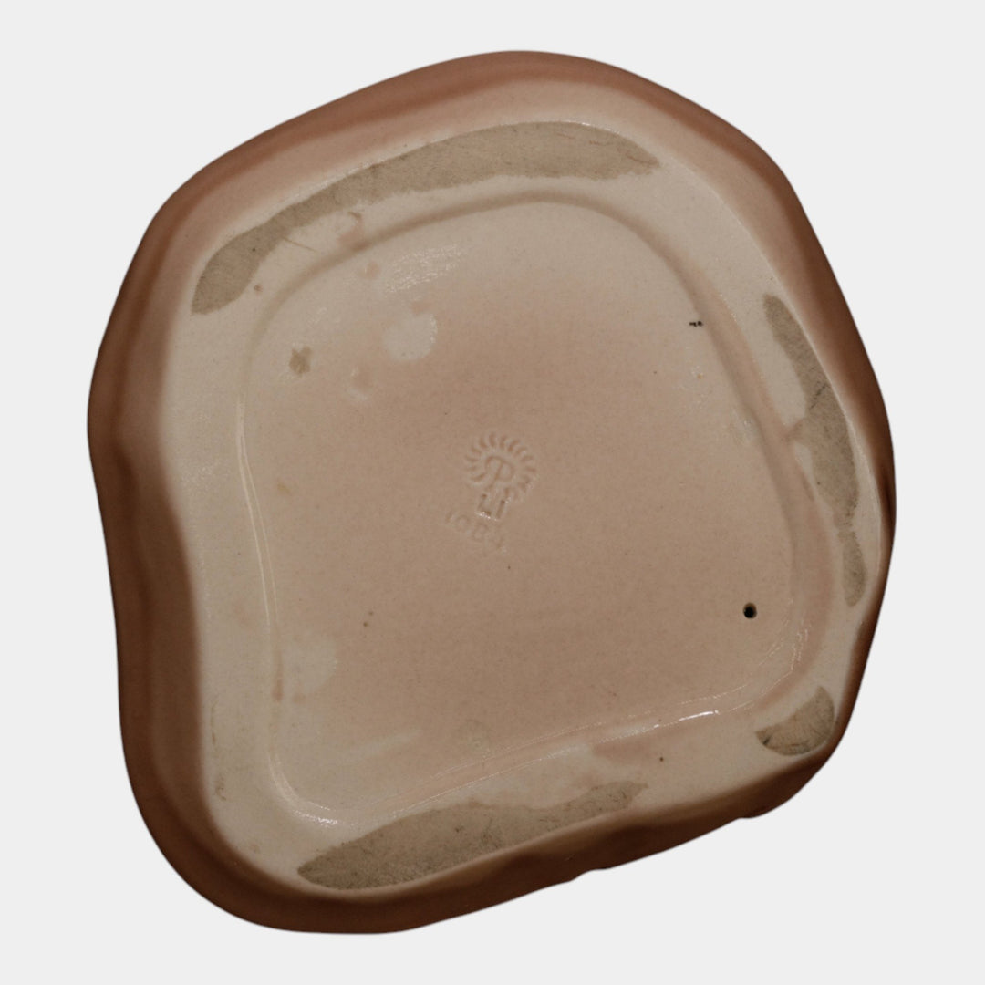 Rookwood Art Pottery 1951 Vintage Light Tan Ceramic Owl Pin Tray And Pen 1084