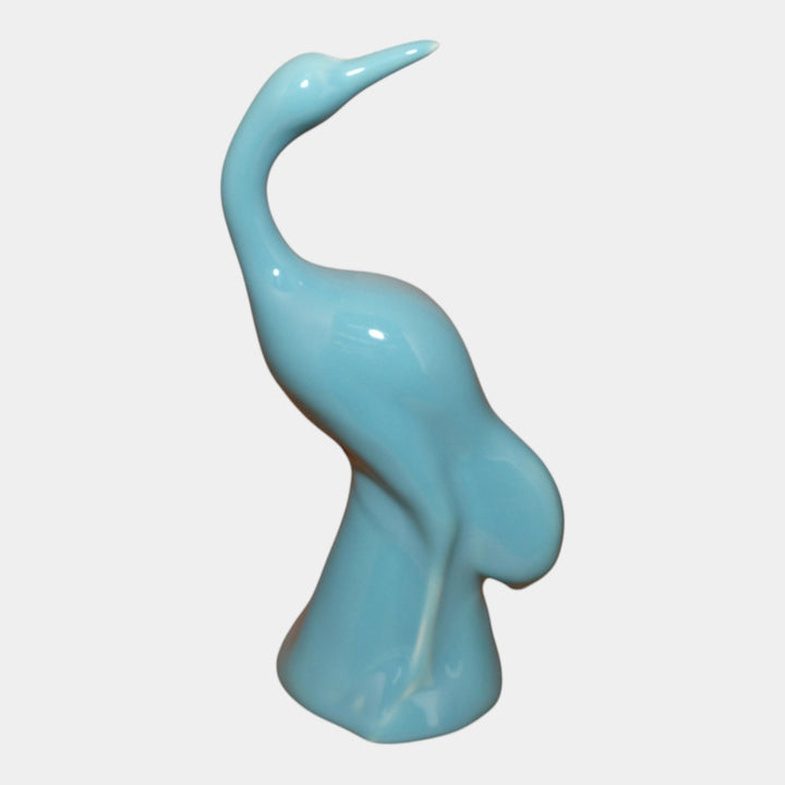 Rookwood 1951 Vintage Mid Century Modern Pottery Blue Egret Bird Figurine 6972
