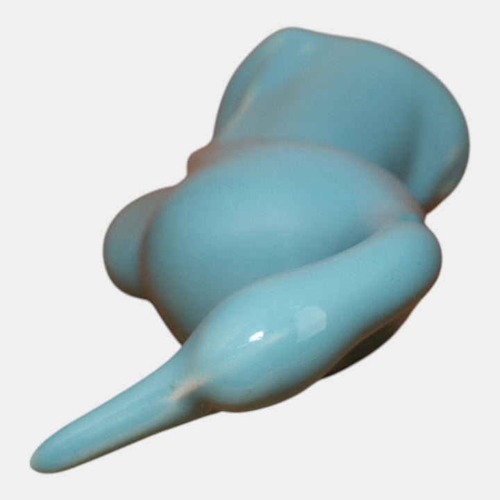 Rookwood 1951 Vintage Mid Century Modern Pottery Blue Egret Bird Figurine 6972