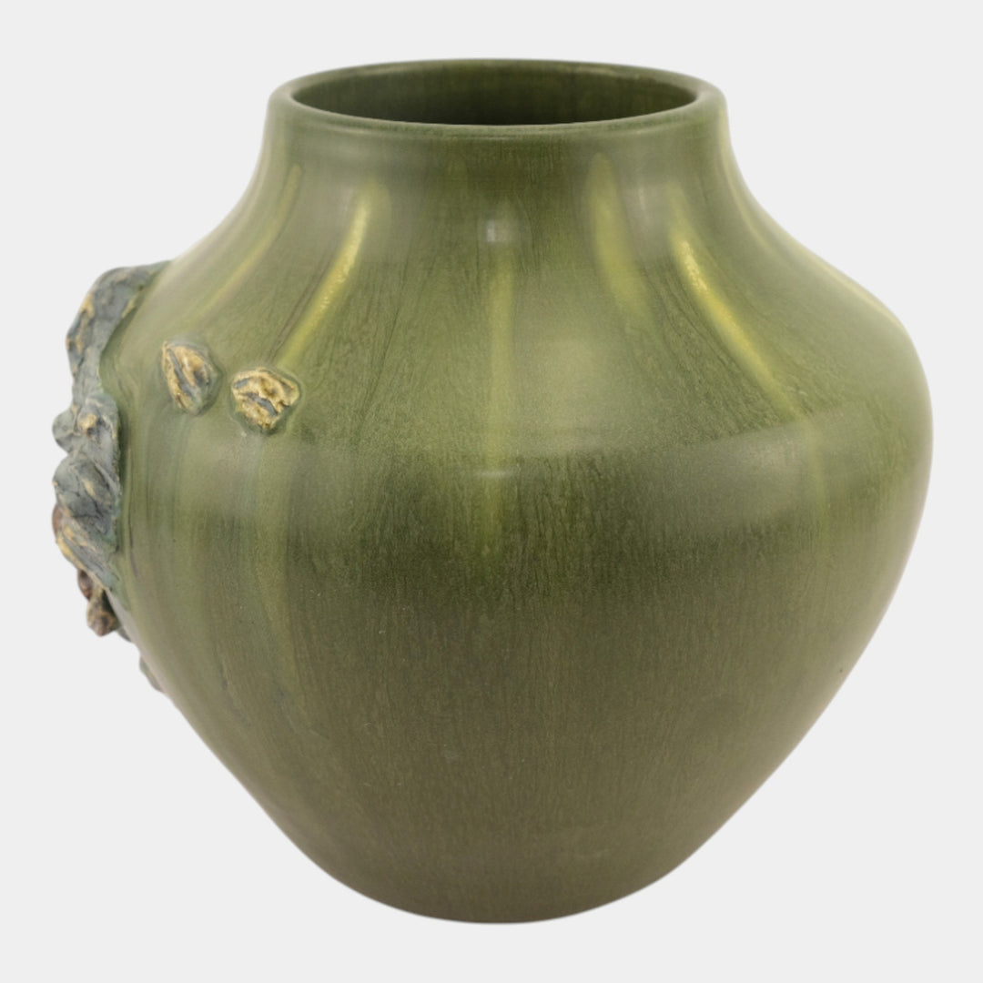 Ephraim Faience 2010 "Mountain Grizzly" Art Pottery Bear In Cave Ceramic Vase