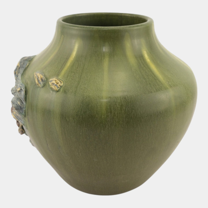 Ephraim Faience 2010 "Mountain Grizzly" Art Pottery Bear In Cave Ceramic Vase