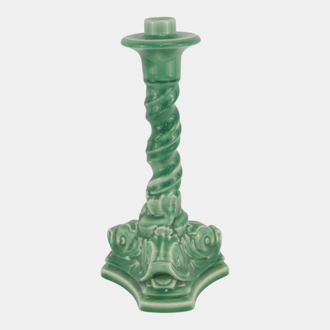 Rookwood Pottery 1919 Art Deco Sea Green Dolphin Base Candle Holder 2464