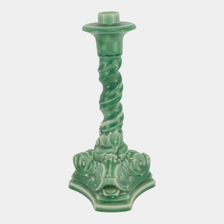 Rookwood Pottery 1919 Art Deco Sea Green Dolphin Base Candle Holder 2464