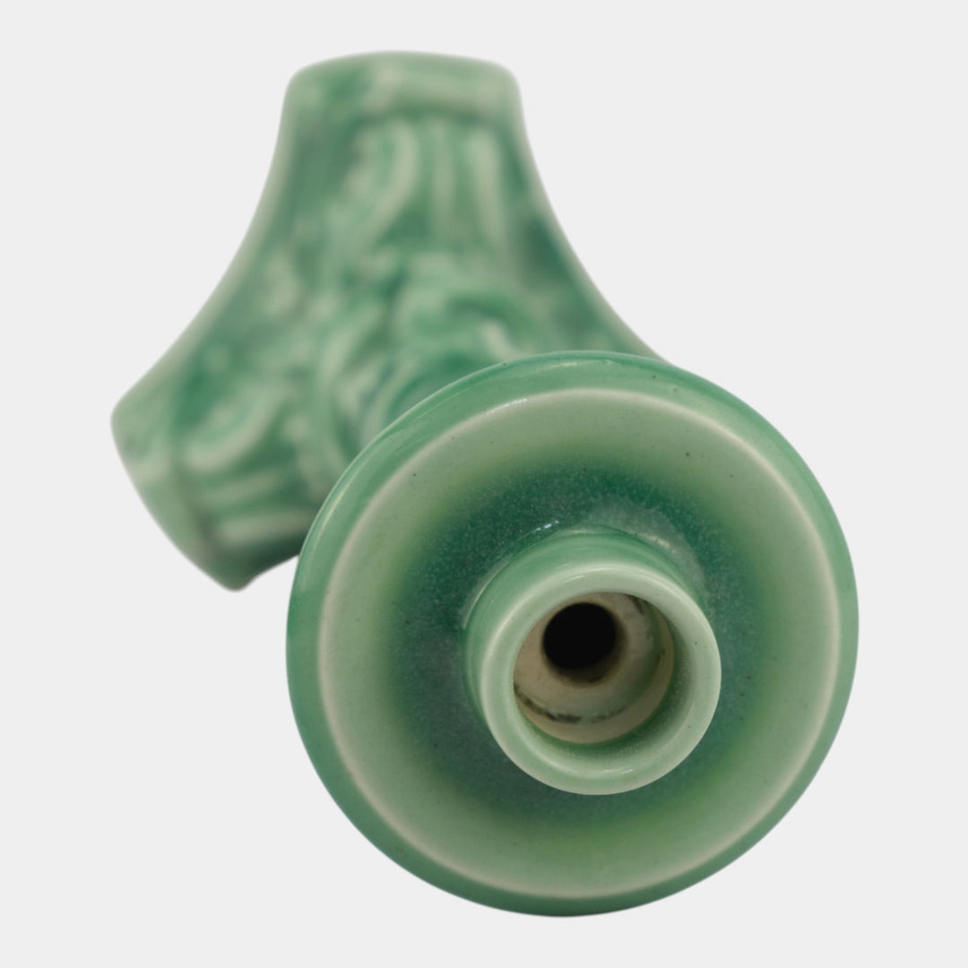 Rookwood Pottery 1919 Art Deco Sea Green Dolphin Base Candle Holder 2464