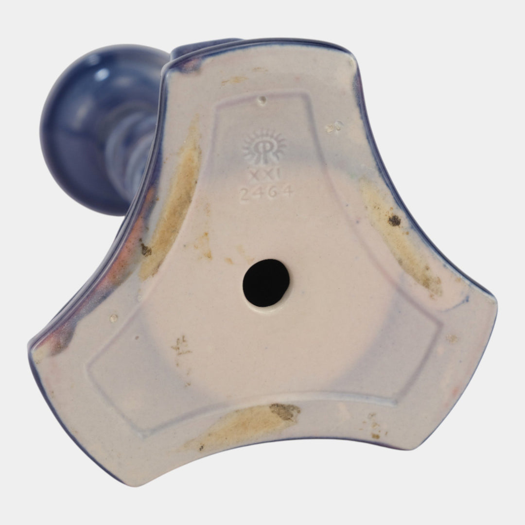 Rookwood Pottery 1919 Art Deco Deep Purple Dolphin Base Candle Holder 2464