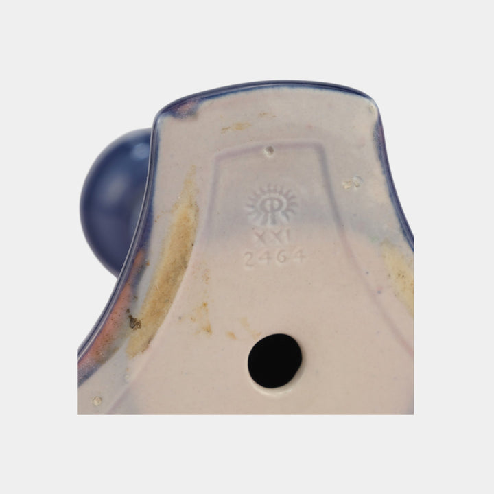 Rookwood Pottery 1919 Art Deco Deep Purple Dolphin Base Candle Holder 2464