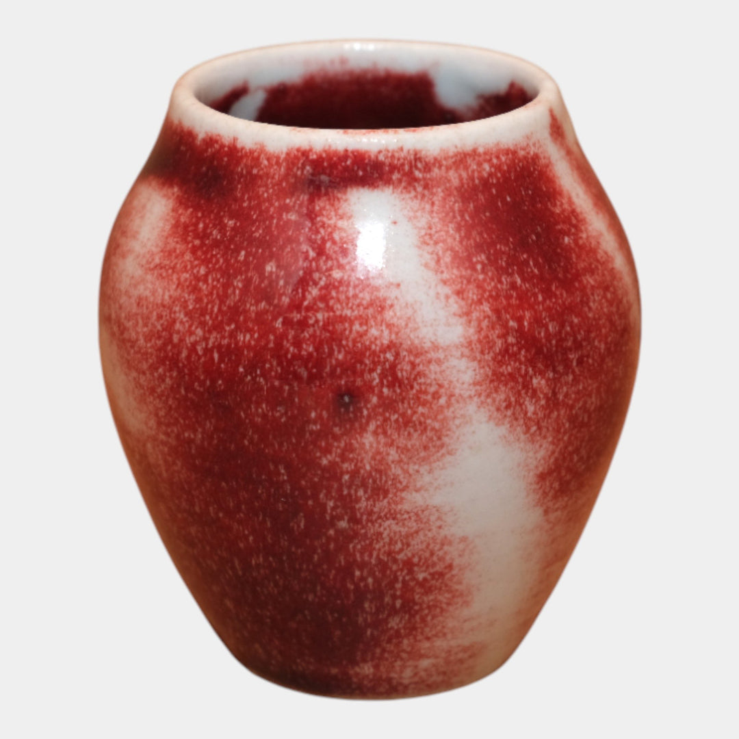 Rookwood 1930 Vintage Pottery Mottled Red Glaze Effect Ceramic Vase 6144