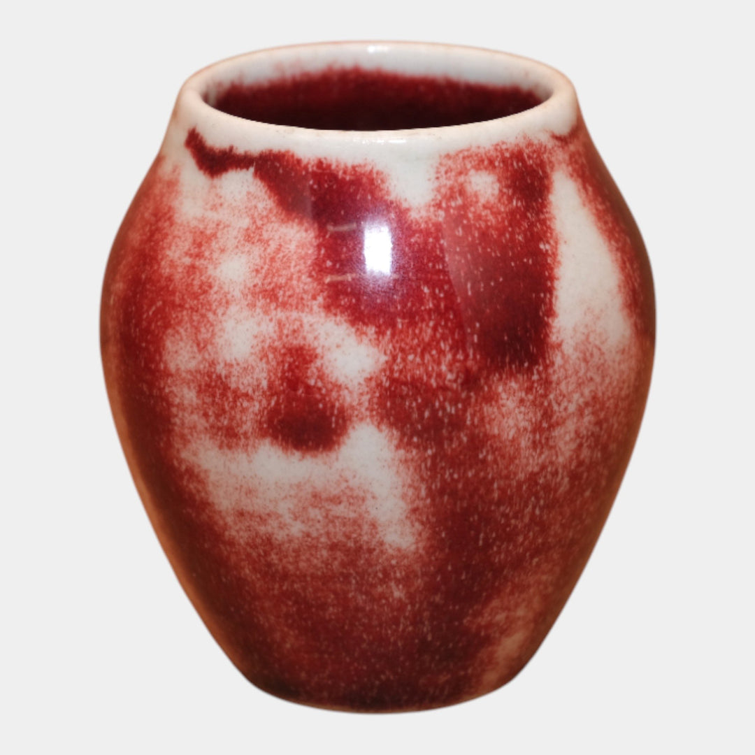 Rookwood 1930 Vintage Pottery Mottled Red Glaze Effect Ceramic Vase 6144