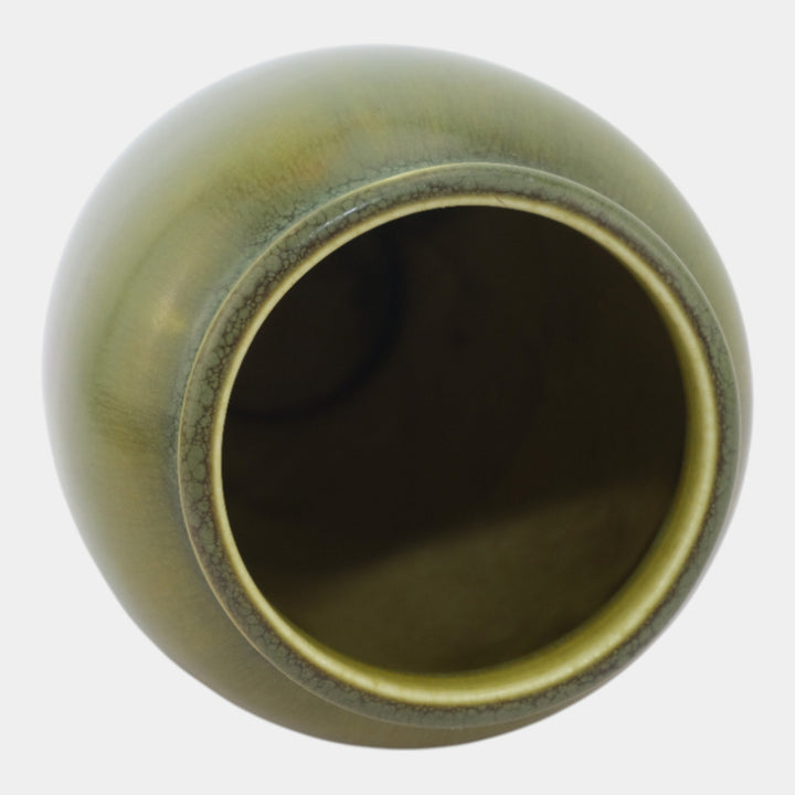 Rookwood 1927 Vintage Arts And Crafts Pottery Green Twisted Base Vase 2283