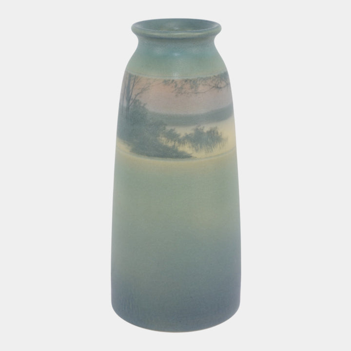 Rookwood 1911 Arts And Crafts Pottery Scenic Vellum Vase 1658E Shirayamadani
