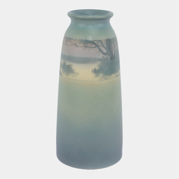 Rookwood 1911 Arts And Crafts Pottery Scenic Vellum Vase 1658E Shirayamadani