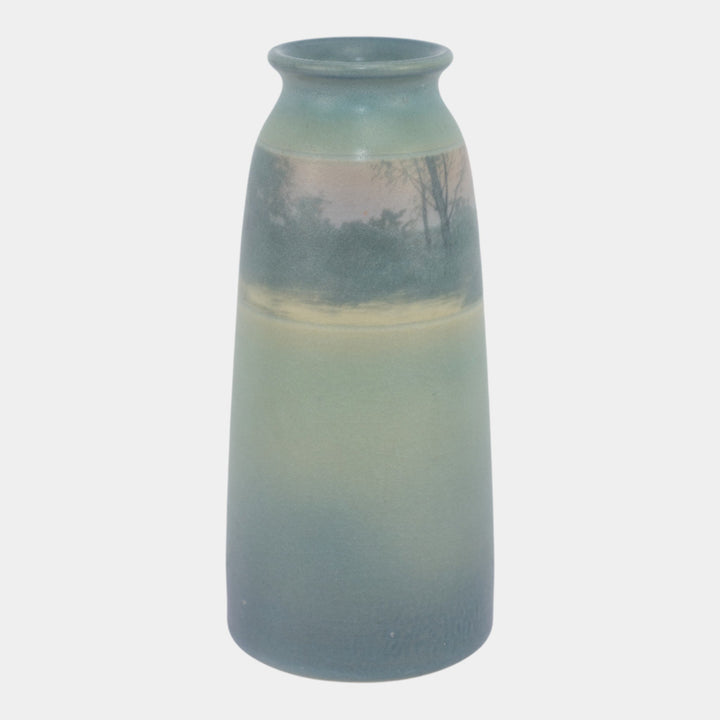 Rookwood 1911 Arts And Crafts Pottery Scenic Vellum Vase 1658E Shirayamadani