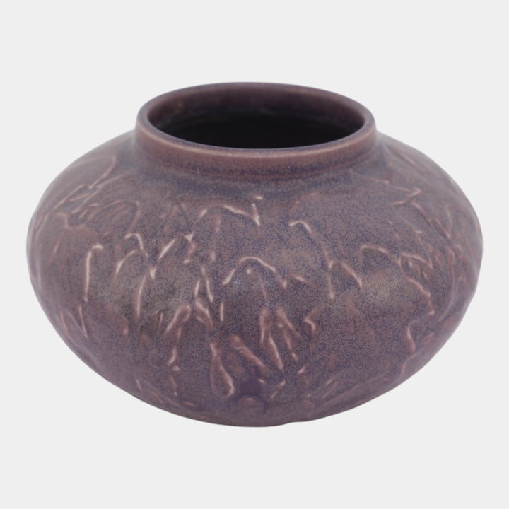 Rookwood 1923 Vintage Art Matte Purple Maple Leaves Pottery Vase 2693 - Just Art Pottery