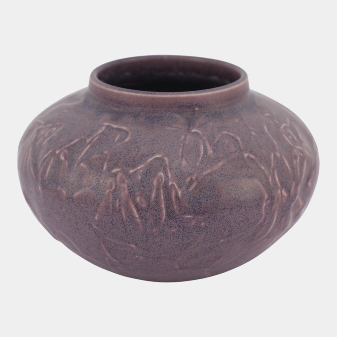 Rookwood 1923 Vintage Art Matte Purple Maple Leaves Pottery Vase 2693 - Just Art Pottery