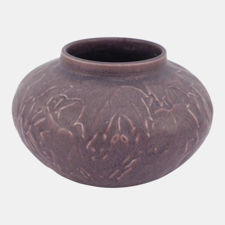 Rookwood 1923 Vintage Art Matte Purple Maple Leaves Pottery Vase 2693 - Just Art Pottery