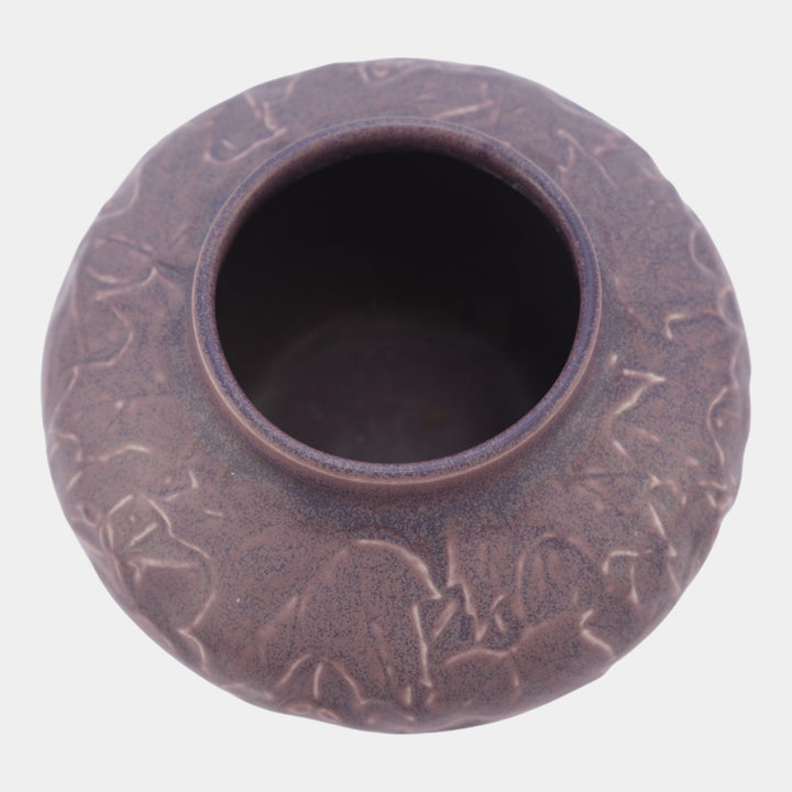 Rookwood 1923 Vintage Art Matte Purple Maple Leaves Pottery Vase 2693 - Just Art Pottery