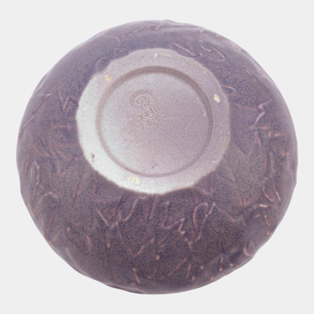 Rookwood 1923 Vintage Art Matte Purple Maple Leaves Pottery Vase 2693 - Just Art Pottery