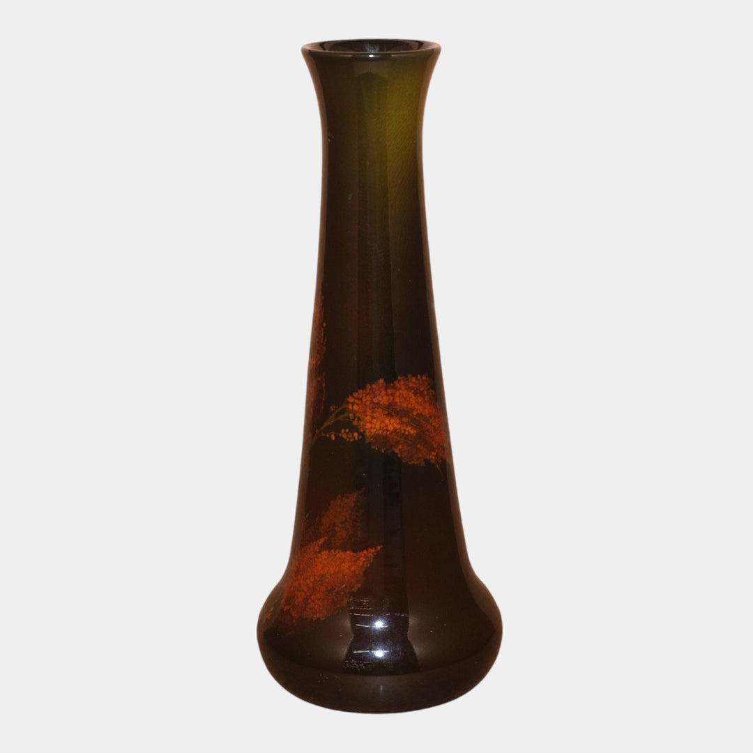 Rookwood 1896 Arts And Crafts Pottery Sorghum Floral Ceramic Vase 807 Vanlentein