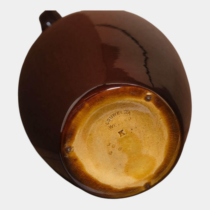 Weller Louwelsa 1900s Vintage Art Pottery Standard Glaze Tall Ewer Pillsbury