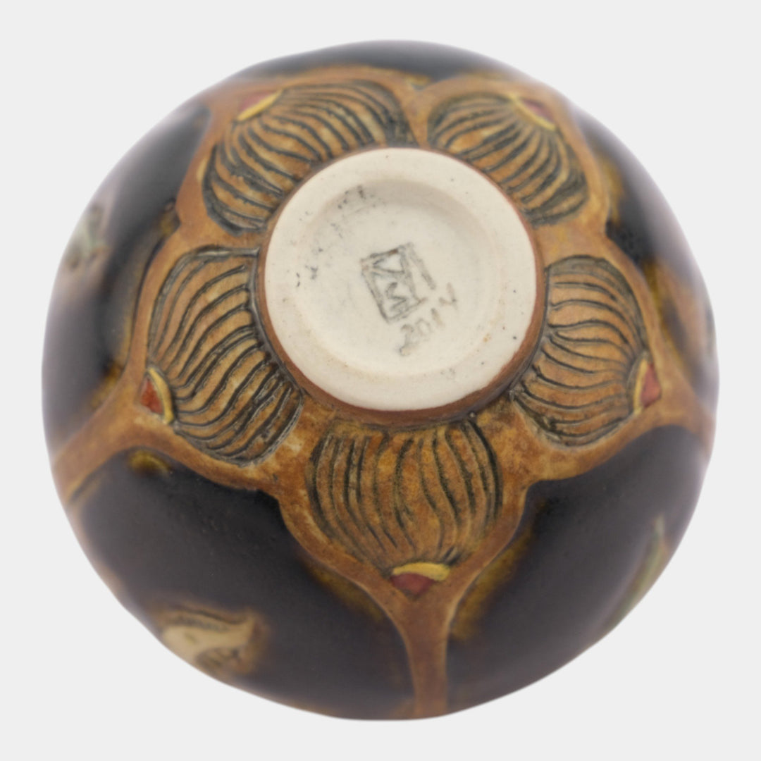 Calmwater Designs Stephanie Young Studio Art Pottery Climbing Salamander Vase