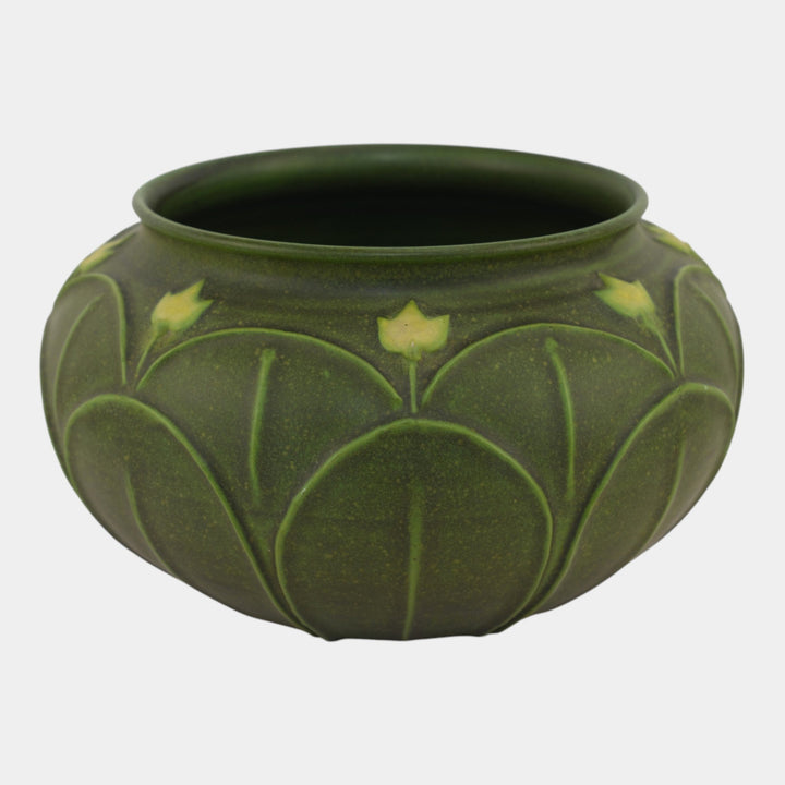 Jemerick Studio The Arts & Clay Arts And Crafts Pottery Matte Green Vase