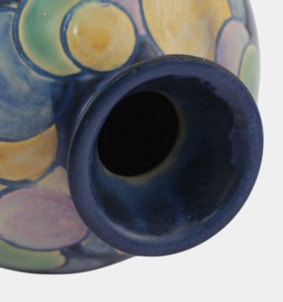 Roseville Futura Blue 1928 Vintage Art Deco Pottery Balloons Globe Vase 404-8