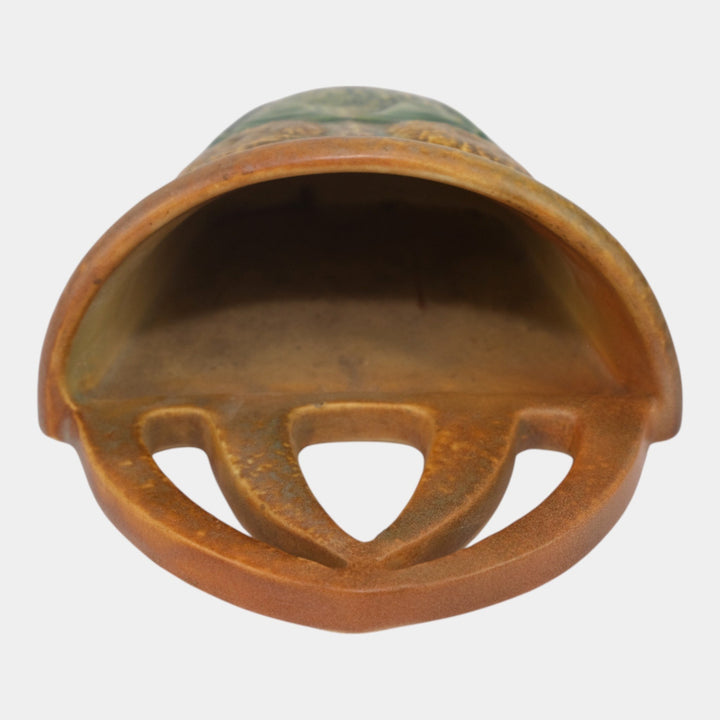 Roseville Sunflower 1930 Vintage Arts and Crafts Pottery Wall Pocket 1265-7