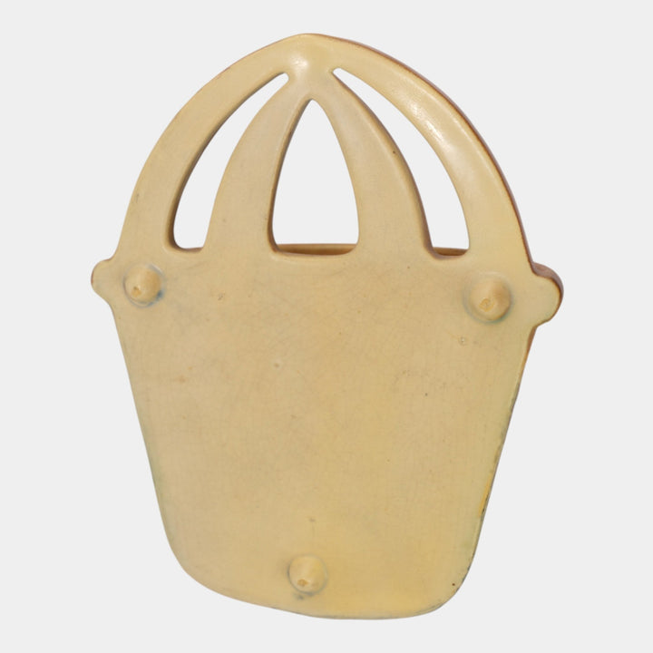 Roseville Sunflower 1930 Vintage Arts and Crafts Pottery Wall Pocket 1265-7