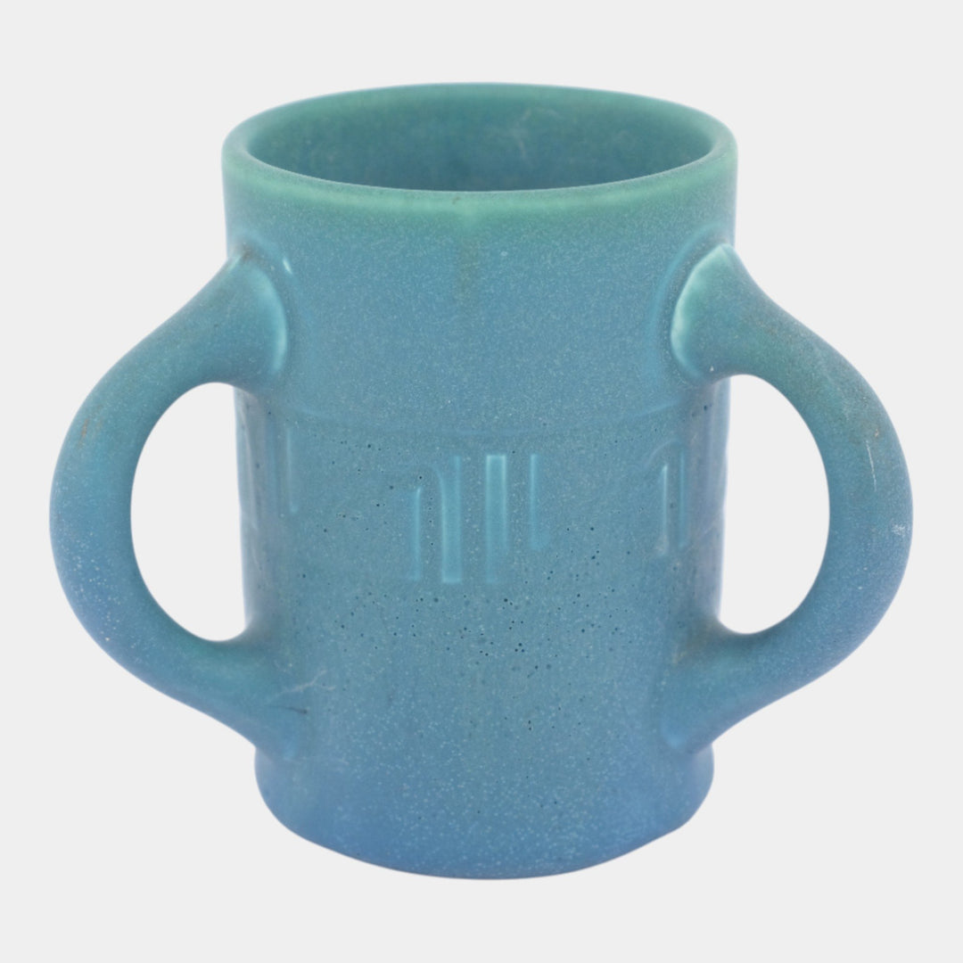 Rookwood 1909 Vintage Arts And Crafts Blue Arts And Crafts Tyg Handle Mug 830F