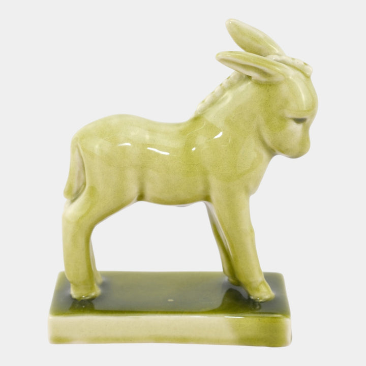 Rookwood 1945 Vintage Green Donkey Ceramic Paperweight Figurine 6241