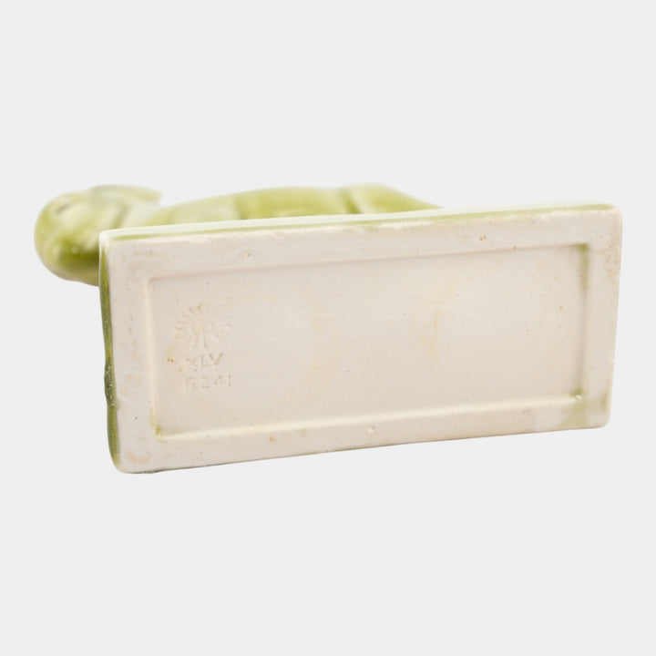 Rookwood 1945 Vintage Green Donkey Ceramic Paperweight Figurine 6241