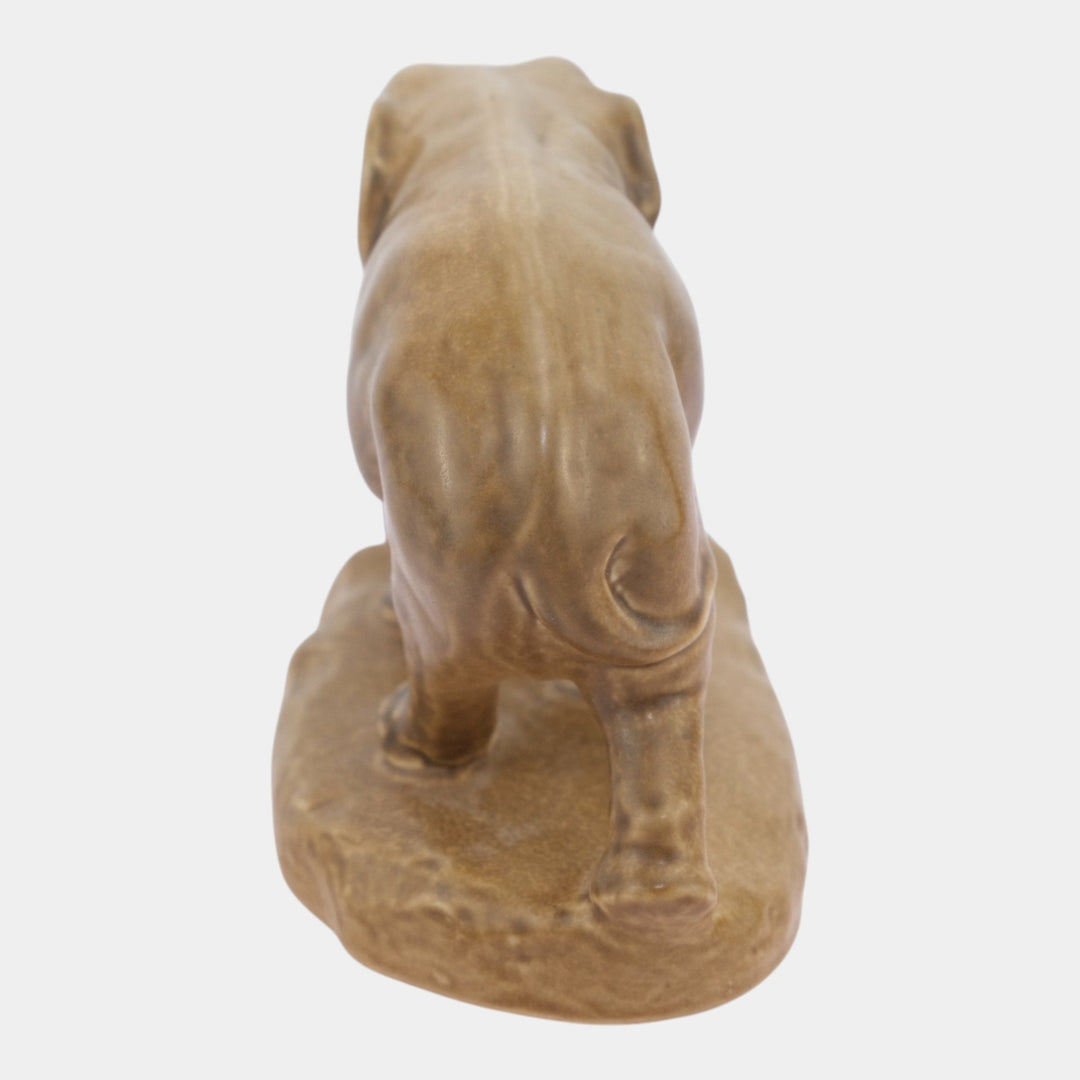 Rookwood 1918 Vintage Art Pottery Matte Brown Elephant Bookend Paperweight 2444D