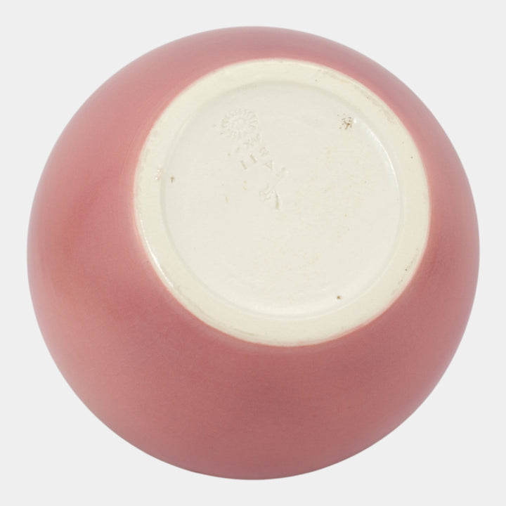 Rookwood 1915 Art Deco Pink Black Floral Band Bulbous Pottery Vase 112 Hurley