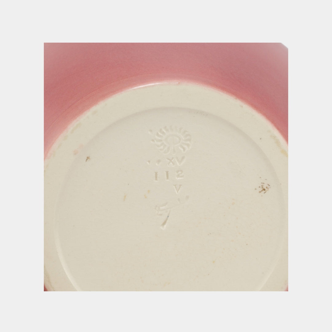 Rookwood 1915 Art Deco Pink Black Floral Band Bulbous Pottery Vase 112 Hurley