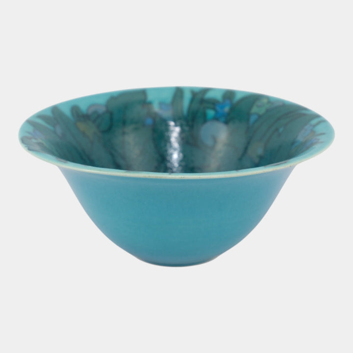 Rookwood 1920 Art Deco Turquoise Art Pottery Floral Interior Bowl 2287 Conant