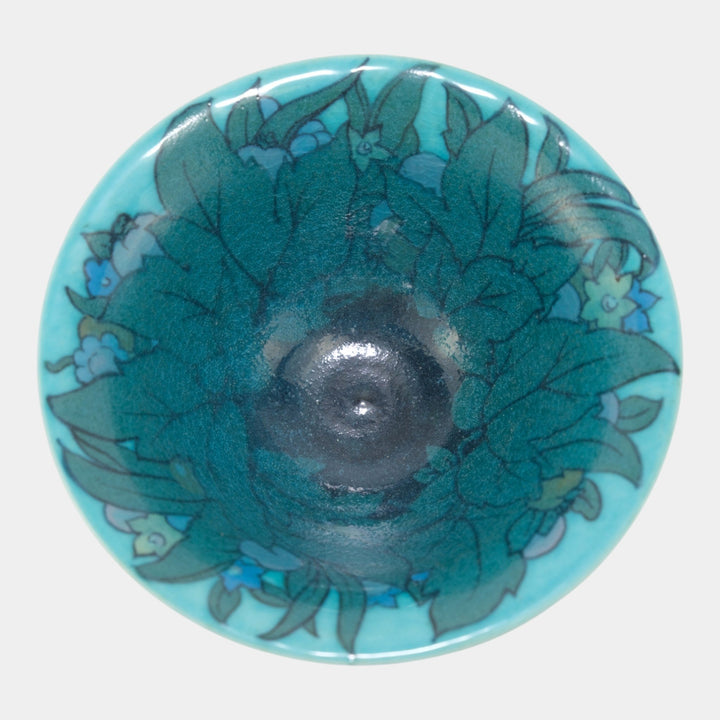 Rookwood 1920 Art Deco Turquoise Art Pottery Floral Interior Bowl 2287 Conant