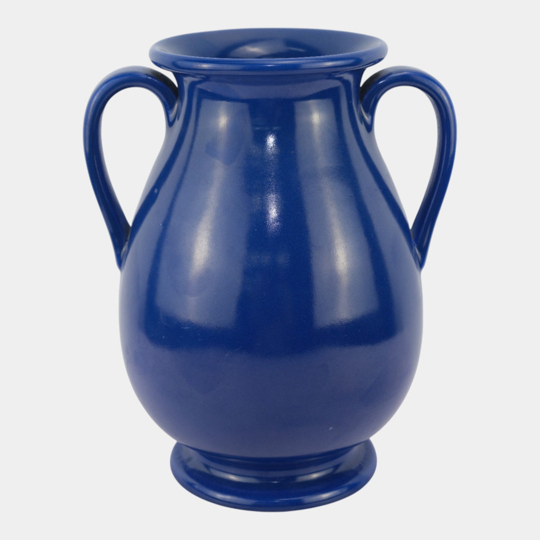 Rookwood 1925 Vintage Art Pottery Glossy Blue Double Handled Vase 2784