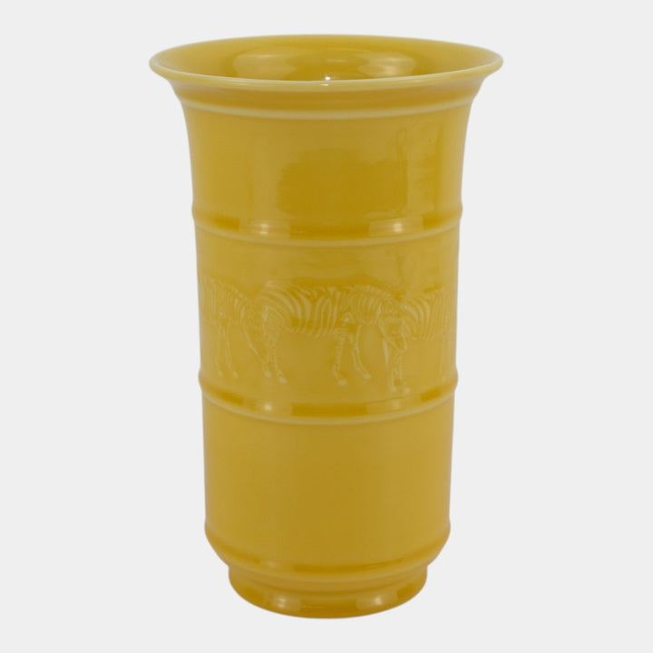 Rookwood 1942 Vintage Arts Deco Yellow Art Pottery Zebra Vase 6739