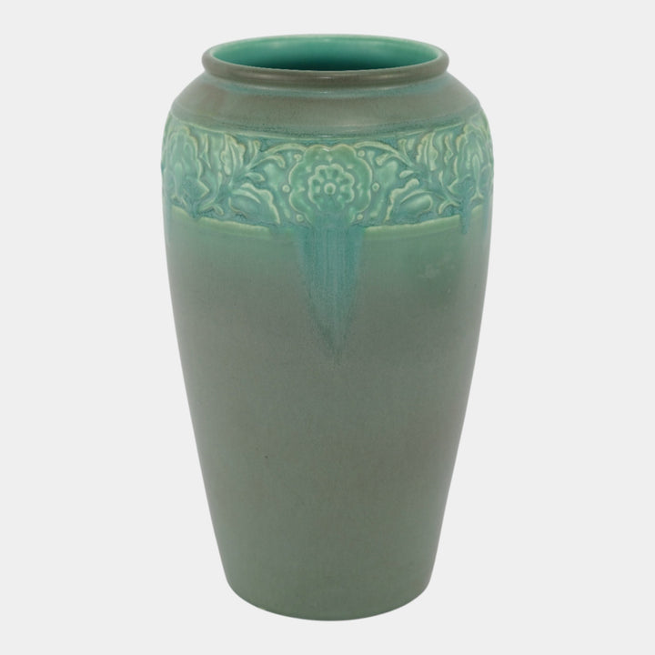 Rookwood 1928 Vintage Arts And Crafts Pottery Matte Green Flower Vase 2484
