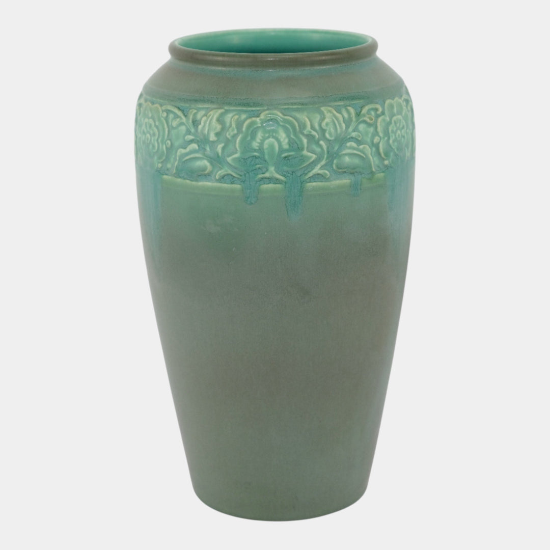 Rookwood 1928 Vintage Arts And Crafts Pottery Matte Green Flower Vase 2484
