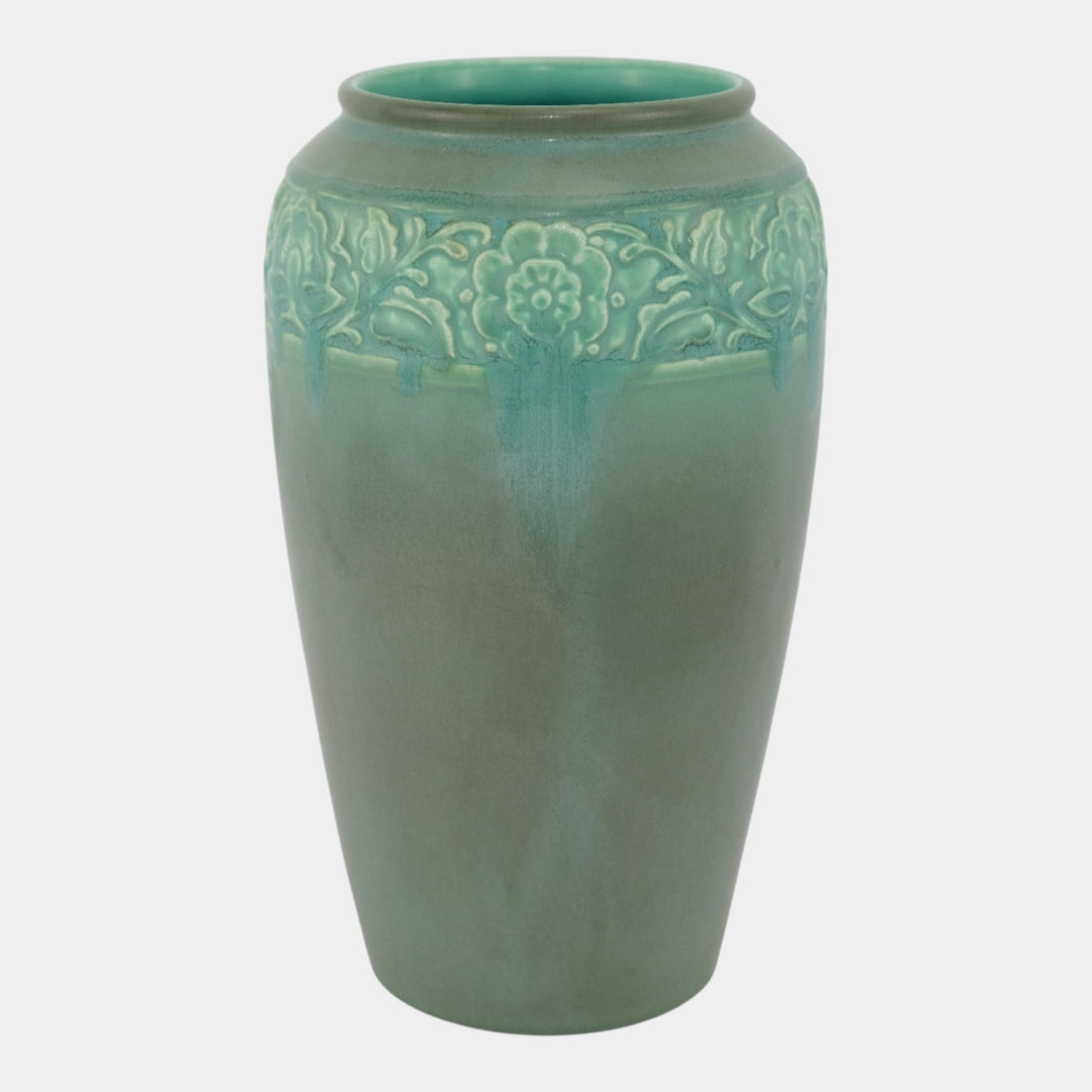 Rookwood 1928 Vintage Arts And Crafts Pottery Matte Green Flower Vase 2484