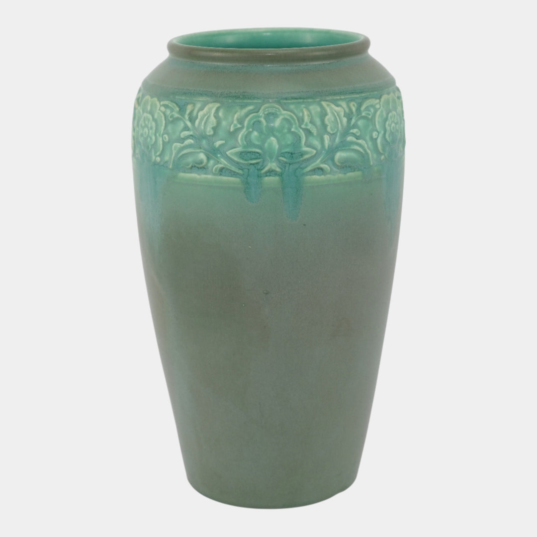 Rookwood 1928 Vintage Arts And Crafts Pottery Matte Green Flower Vase 2484