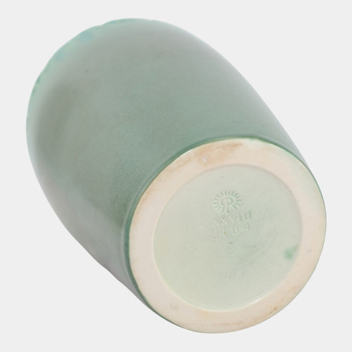 Rookwood 1928 Vintage Arts And Crafts Pottery Matte Green Flower Vase 2484