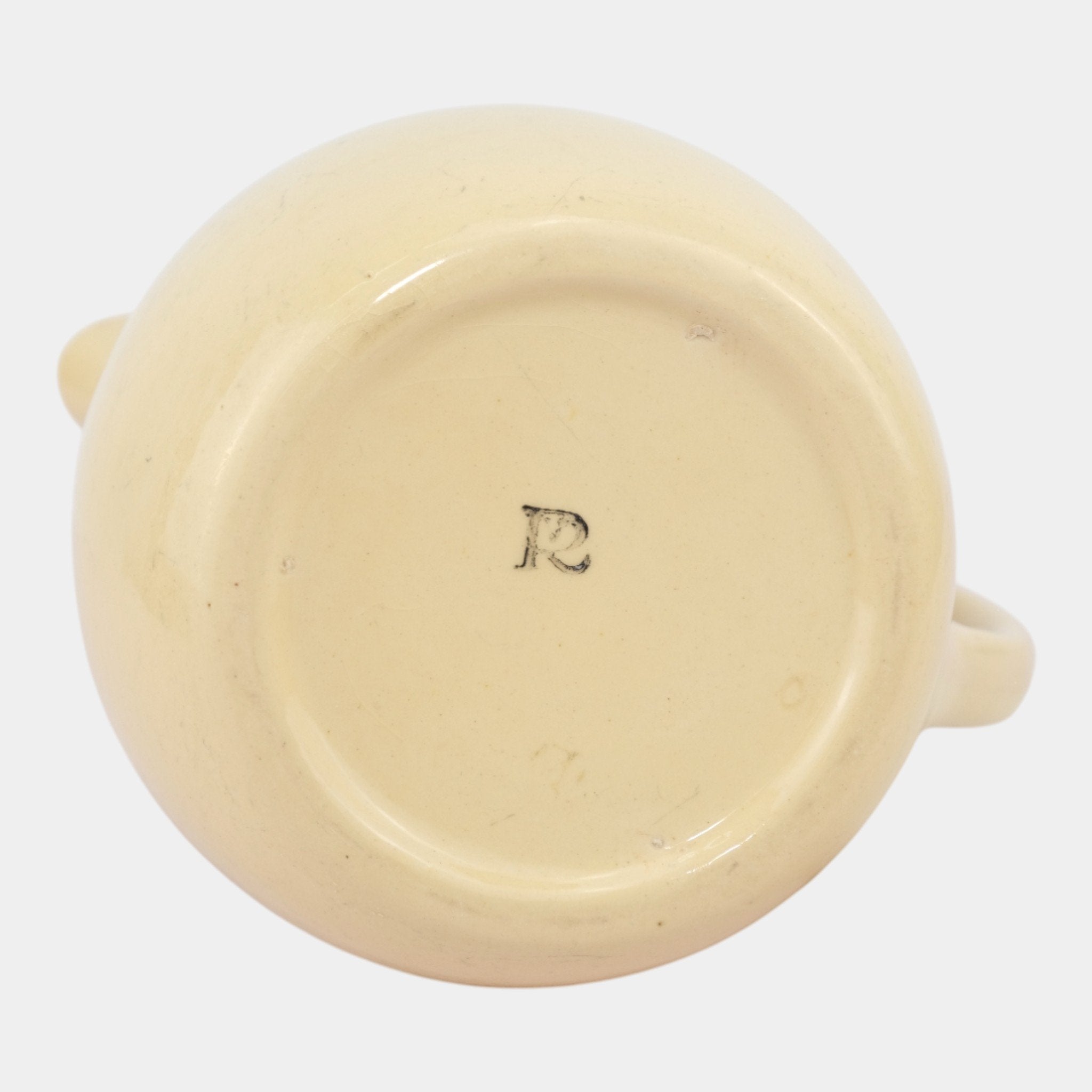 Roseville Pottery Creamware Utility Ware 1920 Gray Banded Art Deco